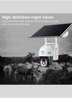 XLT 4G Wireless Solar Outdoor Camera with 350° View 3MP Color Night Vision AI Human Detection Compatible with  - Image 2