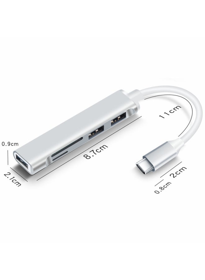 نيوترل ملحق USB 3.0 مقسم بخمس منافذ - محور نوع C من سبائك الألومنيوم - محور توسيع خارجي للحاسوب - Image 1