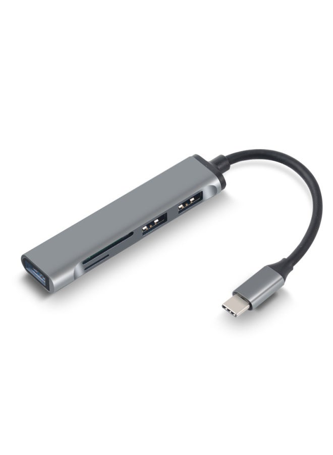 نيوترل ملحق USB 3.0 مقسم بخمس منافذ - محور نوع C من سبائك الألومنيوم - محور توسيع خارجي للحاسوب - Image 5