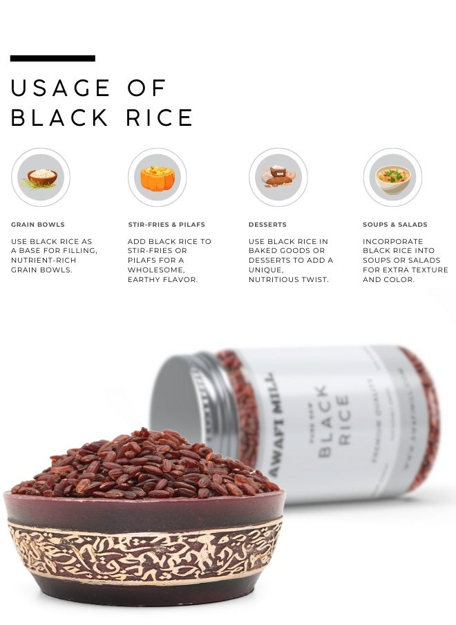 Awafi Mill AWAFI MILL Black Rice | Forbidden Rice | Natural & Nutrient-Rich Whole Grain  - Image 2