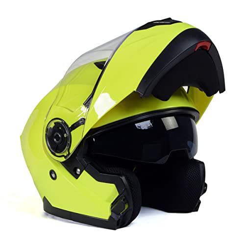 Milwaukee Helmets MPH9819DOT Breeze Green Advanced Motorcycle Modular Helmet Biker w Drop Down Visor Small - Image 1