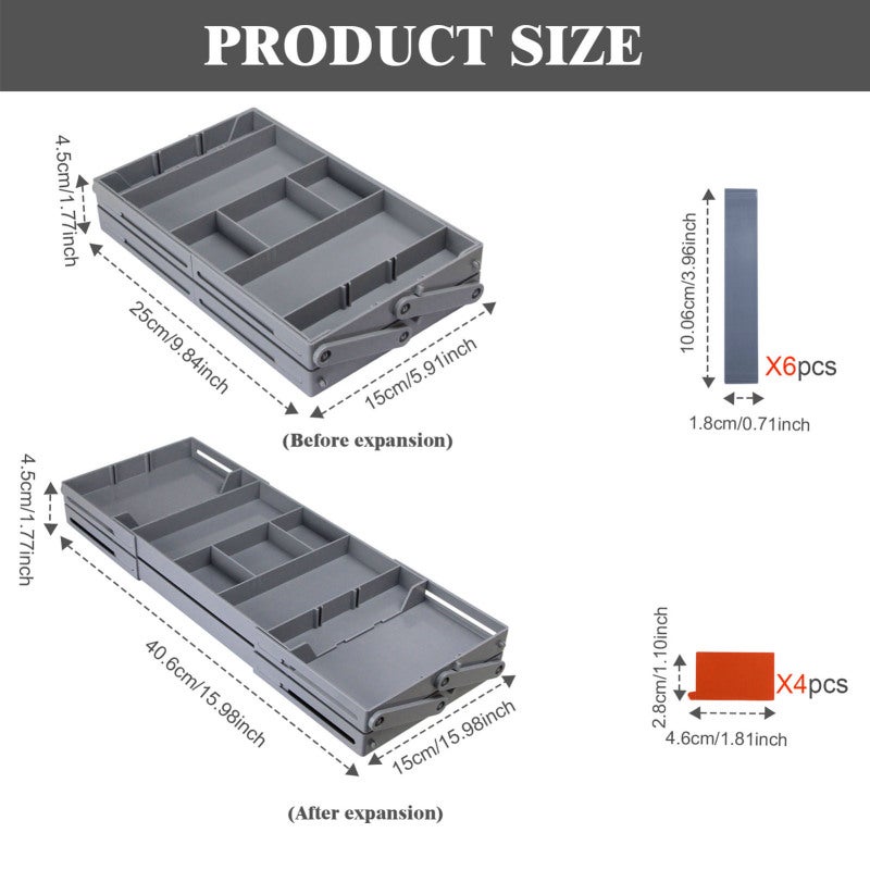 Foldable Box: Plastic Material, Space Saving, Multi Layer Drawer Design - Versatile Size Options, Strong Load Bearing Capacity Storage Organizer for Home, Bathroom, Office Organization - Image 3