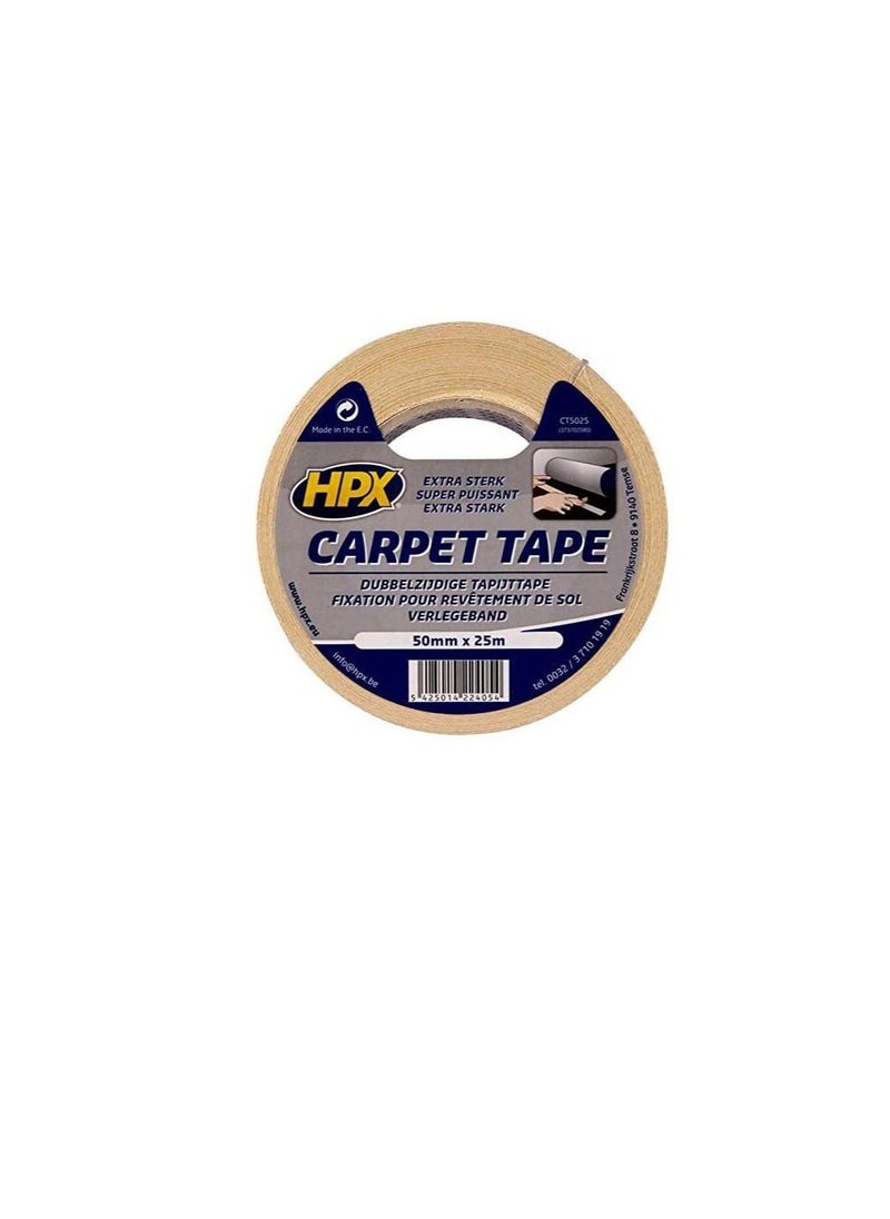 HPX - Double Side Carpet Tape (50mm x 25M) - Image 1
