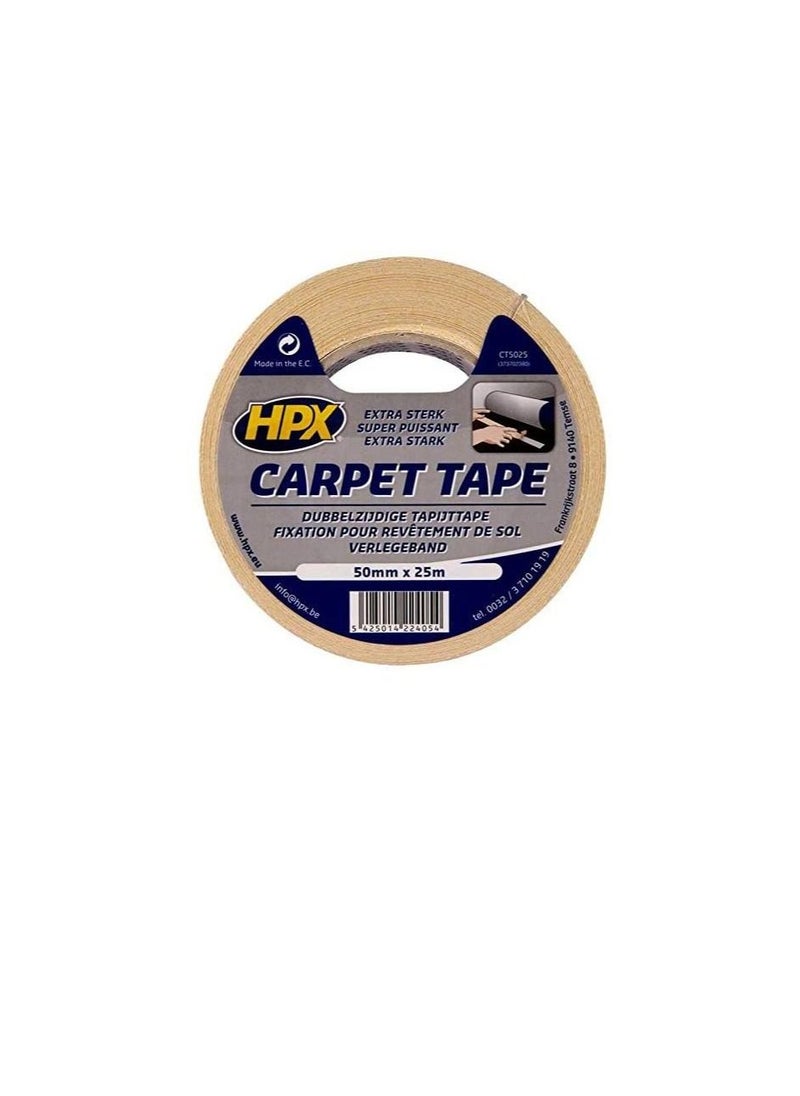 HPX - Double Side Carpet Tape (50mm x 25M) - Image 1
