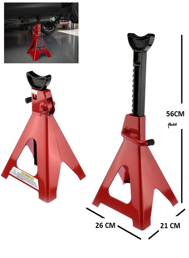 RENOVO 2 Piece Pair 6Ton Heavy Duty Adjustable Jack Stand - Image 2