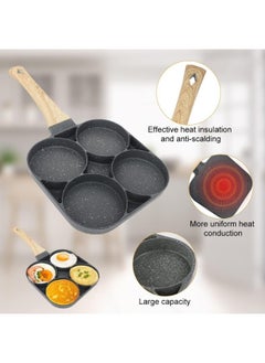 Happy Home 4-Slot Non-Stick Granite Omelette Pan and Pancake Maker, Breakfast Omelette Maker, Steak, Hamburger, Non-Stick Pancakes, Fried Eggs  - Image 5