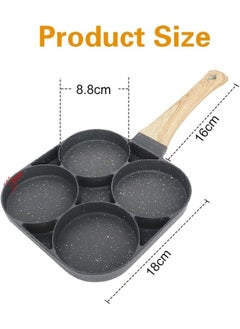 Happy Home 4-Slot Non-Stick Granite Omelette Pan and Pancake Maker, Breakfast Omelette Maker, Steak, Hamburger, Non-Stick Pancakes, Fried Eggs  - Image 2
