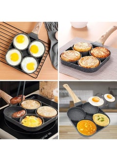 Happy Home 4-Slot Non-Stick Granite Omelette Pan and Pancake Maker, Breakfast Omelette Maker, Steak, Hamburger, Non-Stick Pancakes, Fried Eggs  - Image 4