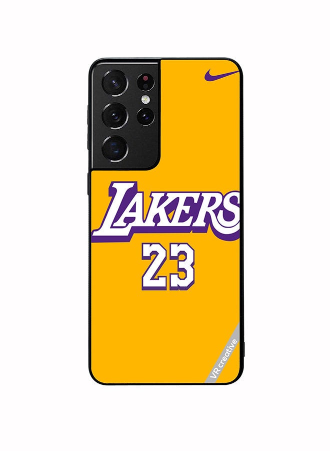 VR CREATIVE Protective Case Cover For Samsung Galaxy S21 Ultra 5G Lakers 23 Design Multicolour - Image 1