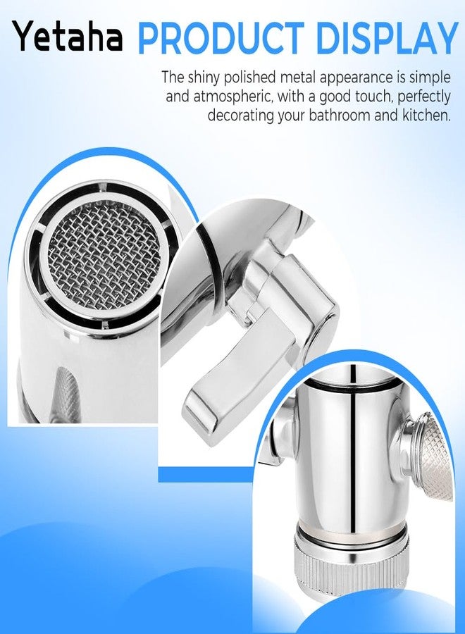Yetaha 3/8" Faucet Diverter Valve, Kitchen Bathroom Faucet Splitter Adapter for Tubing Replacement Part, Bathroom Vanity Metal Sink Connector, Single Handle - Image 2