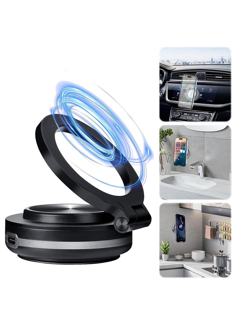 Electric Vacuum Magnetic Car Phone Mount, 360° Rotating Magnetic Phone Holder, Strong Magnetic Grip for Car Kitchen Mirro Gym Bath Shower Compatible with iPhone Android - pzsku/Z4428933D19CC76E62B91Z/45/_/1736316262/35e07dce-4acc-4f9a-aaa1-126b9e2e4e39