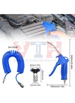 VTH WITH TAGLINE ABSOLUTE TOOLING SOLUTIONS VTH Air Blow Gun with 5 Metre Recoil Hose360 Degree Rotation Useful Cleaning Kit for Lorry Truck Car Max Pressure 10 Kgcm2  - Image 2
