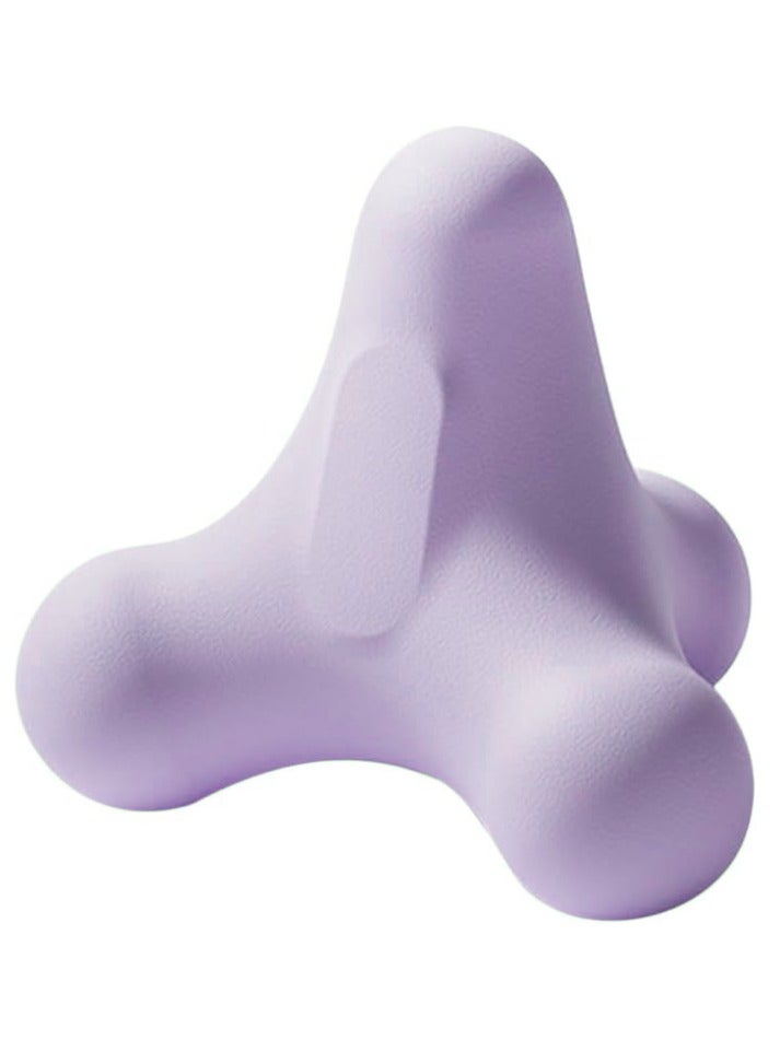 كرة لياقة تدليك اليوجا ميريديان لليوجا، كرة تدليك نقاط الزناد ذات 4 زوايا، كرة تدليك صغيرة للتدليك الذاتي كرة تدليك انعكاسية رياضية لأداة تدليك الرقبة والظهر والقدم، بنفسجي