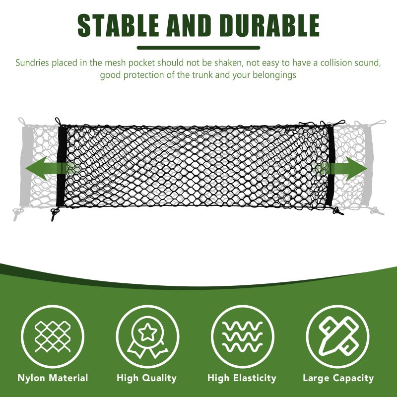 Qyebbk Trunk Cargo Net for 2010-2024 Toyota 4Runner 2 Row Model Only, Trunk Organizer Net Anti-Slip Rear Mesh Cargo Netting for 4 Runner SUV Accessories(Envelope Style) - Image 5