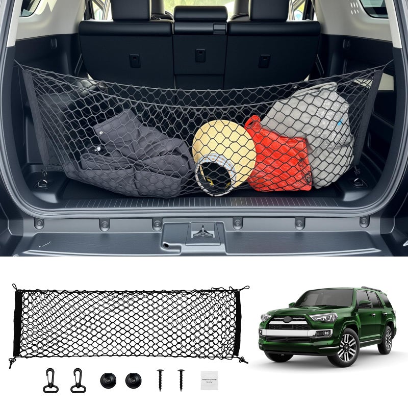 Qyebbk Trunk Cargo Net for 2010-2024 Toyota 4Runner 2 Row Model Only, Trunk Organizer Net Anti-Slip Rear Mesh Cargo Netting for 4 Runner SUV Accessories(Envelope Style) - Image 1