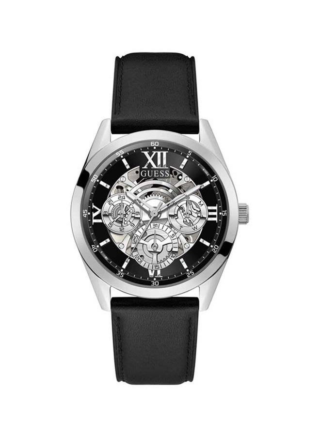 GUESS ساعة يد جلدية للرجال - GW0389G1 - 44 ملم  - Image 1