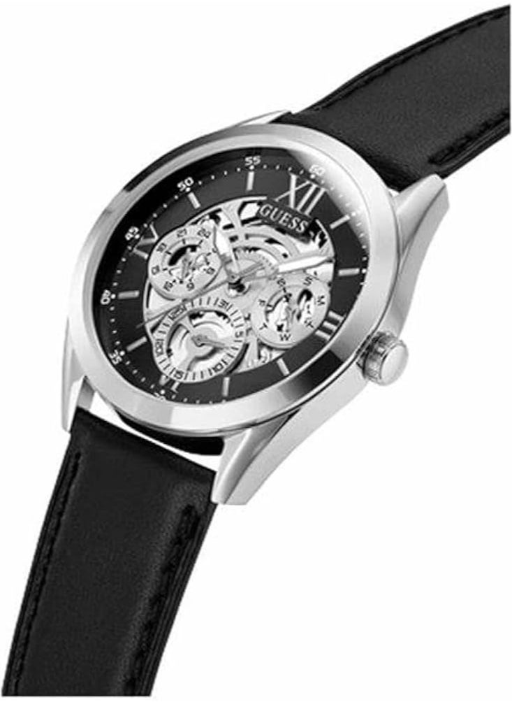 GUESS ساعة يد جلدية للرجال - GW0389G1 - 44 ملم  - Image 3