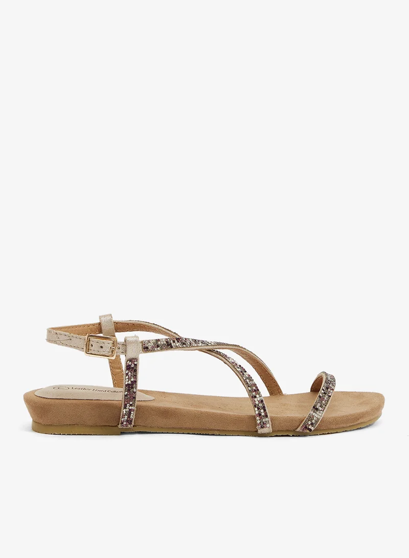 Spot-On Glitter Flat Sandal