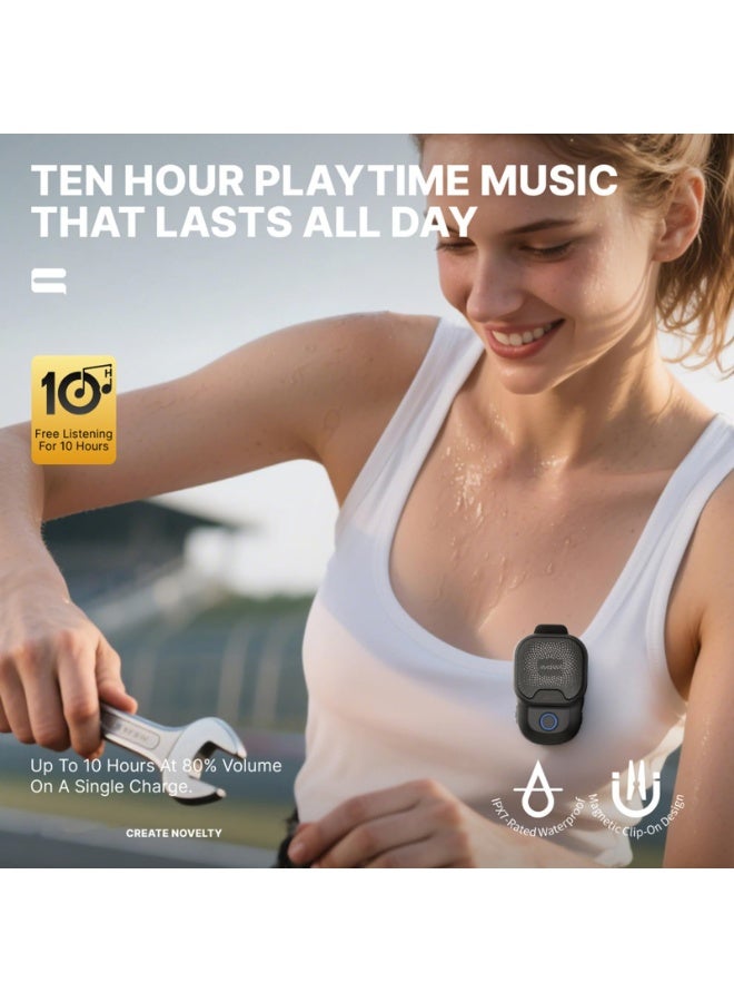 New Wearable Outdoor Mini Bluetooth Speaker, Ipx7 Waterproof Portable Speaker for Sports, Swimming, And Fitness, Ultra-Long Standby Time, Clip-On Bluetooth, Wearable Speaker with Microphone. - Image 2