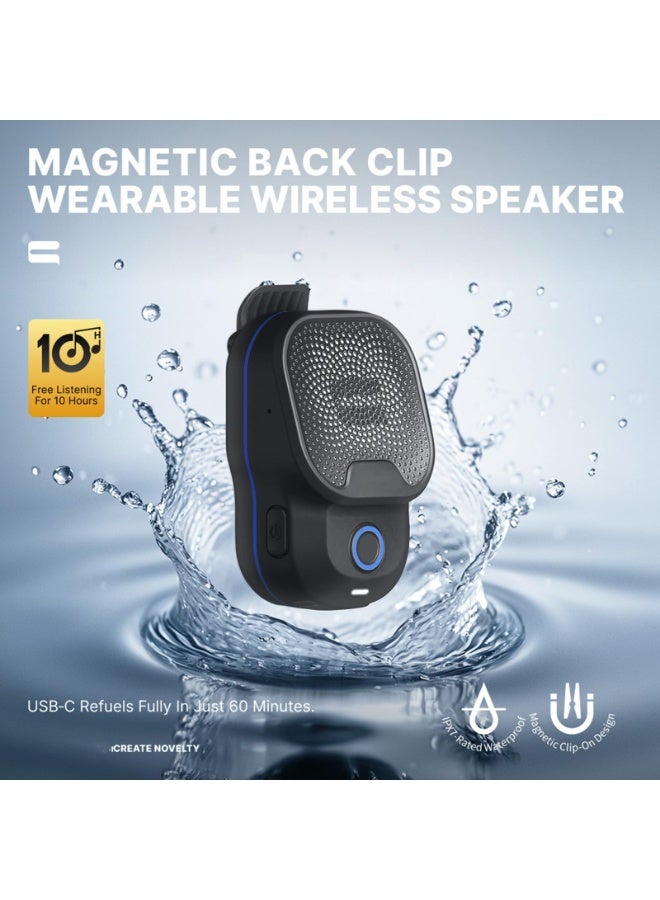 New Wearable Outdoor Mini Bluetooth Speaker, Ipx7 Waterproof Portable Speaker for Sports, Swimming, And Fitness, Ultra-Long Standby Time, Clip-On Bluetooth, Wearable Speaker with Microphone. - Image 4