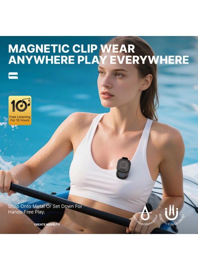 New Wearable Outdoor Mini Bluetooth Speaker, Ipx7 Waterproof Portable Speaker for Sports, Swimming, And Fitness, Ultra-Long Standby Time, Clip-On Bluetooth, Wearable Speaker with Microphone. - Image 3