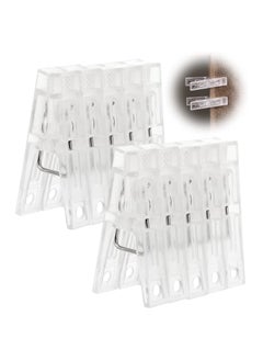 SYOSI 40 Pcs Plastic Clothespins Clear Plastic Towel Clips Laundry Clothes Pins Clips Clothes Drying Line Pegs for Towels Clothespins for Hanging Clothes  - Image 1