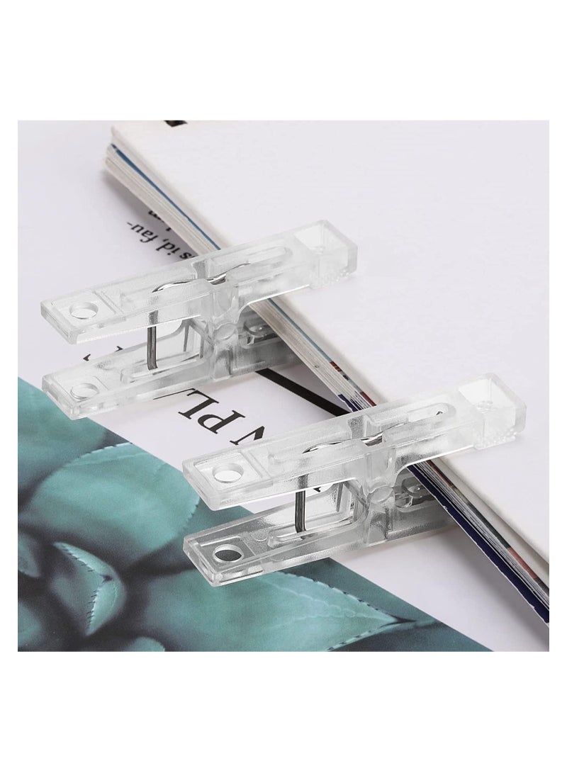 SYOSI 40 Pcs Plastic Clothespins Clear Plastic Towel Clips Laundry Clothes Pins Clips Clothes Drying Line Pegs for Towels Clothespins for Hanging Clothes  - Image 3