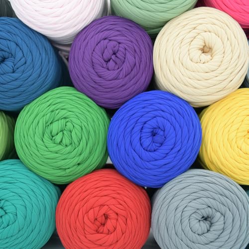 YARFOFUN 400g Tshirt Yarn for Crochet,Mint Green T Shirt Soft Elastic Fabric Chunky Thick T-Shirt Crochet Yarn for Crocheting Knitting Beginner Hand Knitting for Bag/DIY Craft/Home Decor-Mint Green - Image 5