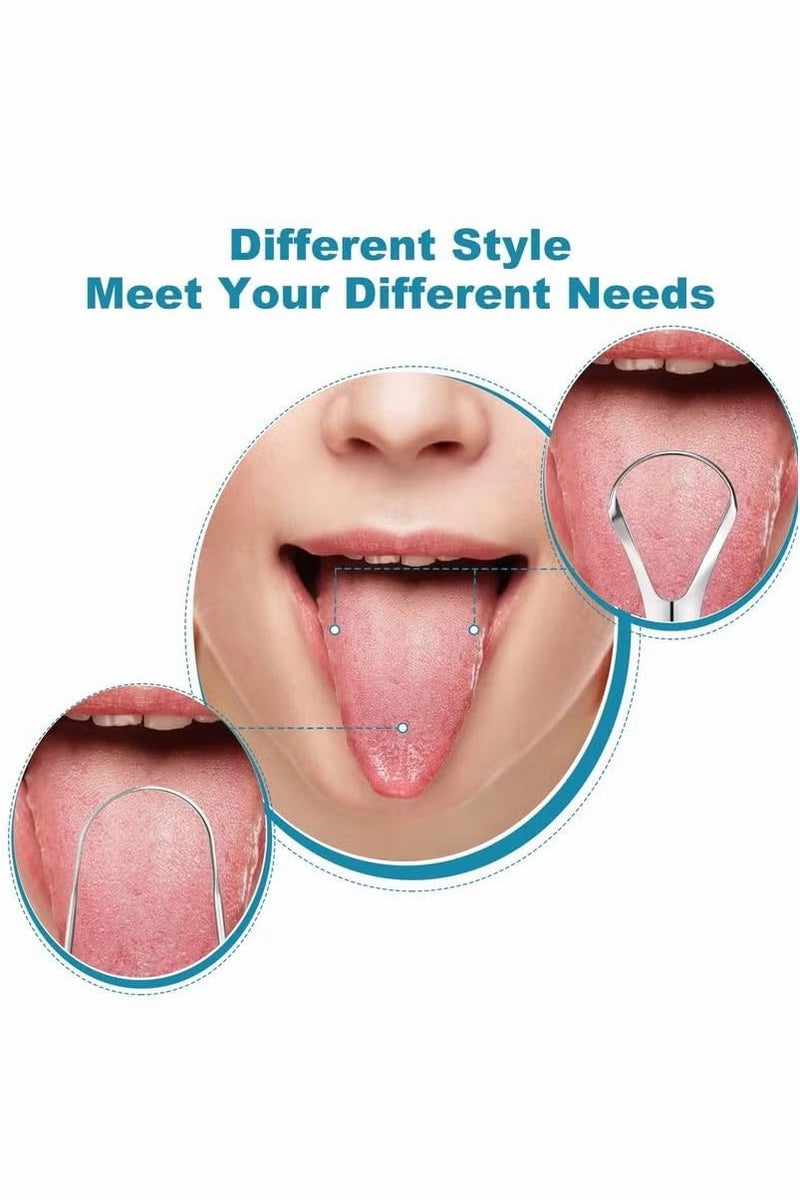 Red Leaf 3 PCS Stainless Steel Tongue Scraper, Tongue Cleaner - Image 4