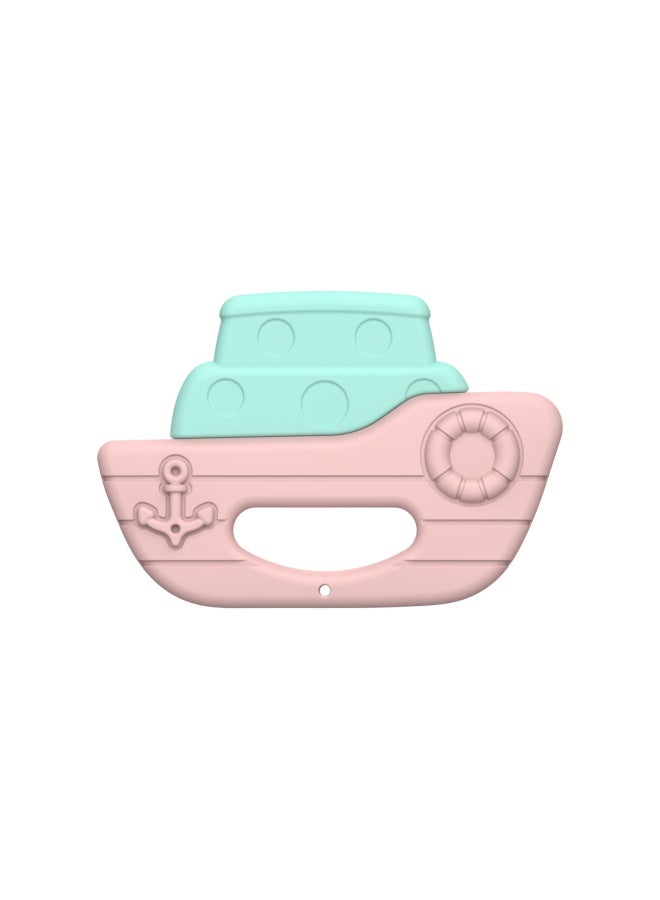 [Direct Supply] Newborn Baby Rattle Teeth Gum Baby Toy 0-1 Year Old Molar Bite Boiled Bed Bell-Color:Steamship (Independent Bag) - Image 1