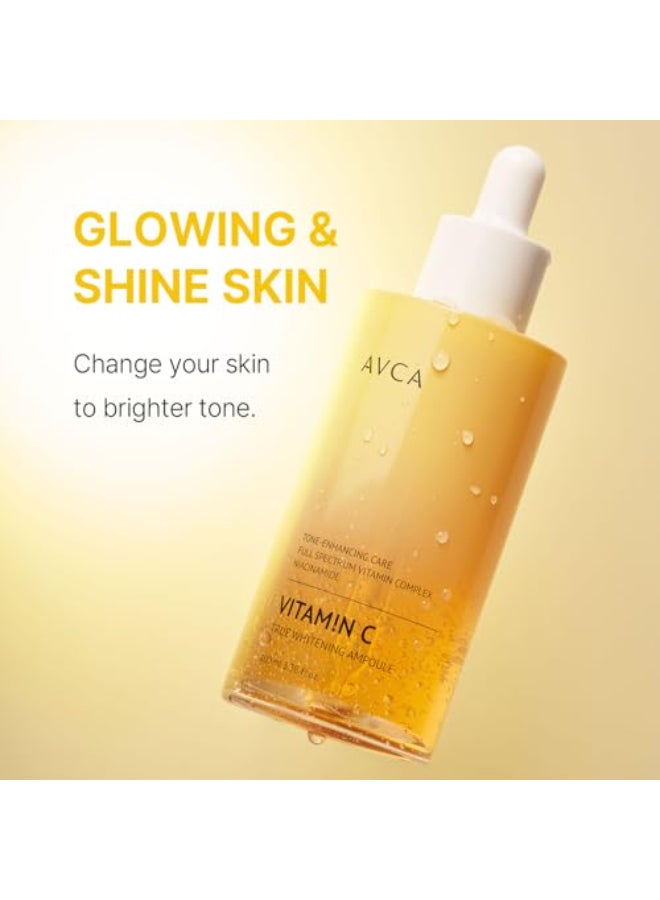 AVCA Vitamin C Niacinamide Glow Correcting Serum 100ml 338 fl oz Dark Spot Repair Brightening ToneEvening Antioxidant Facial Serum - Image 3