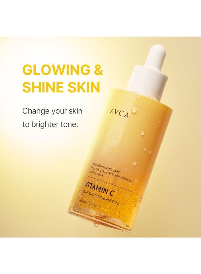 AVCA Vitamin C Niacinamide Glow Correcting Serum 100ml 338 fl oz Dark Spot Repair Brightening ToneEvening Antioxidant Facial Serum - Image 4