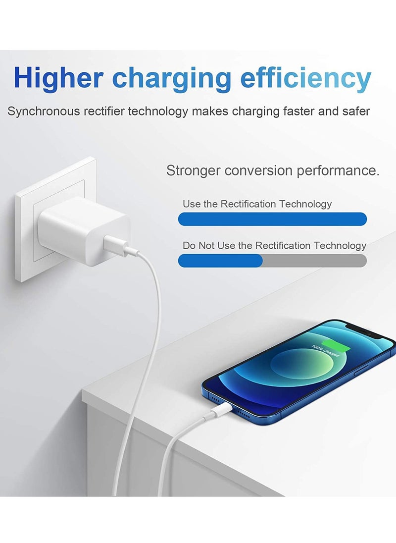 Generic - iPhone 14 pro max12 13 14 Fast Charger [Apple MFi Certified]Lightning Cable 20W PD USB C Wall Charger 2-Pack 6FT Fasting Charging Adapter Compatible with iPhone 14 /14 Pro Max/13/13Pro/12/12 Pro/11 - Image 1