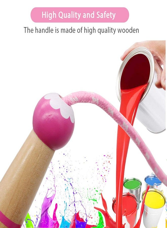 Ace one Jump Rope Kids, 7ft Adjustable Cotton Skipping Rope with Wooden Handle for Boys and Girls Fitness Outdoor Exercise(Pink) - Image 2