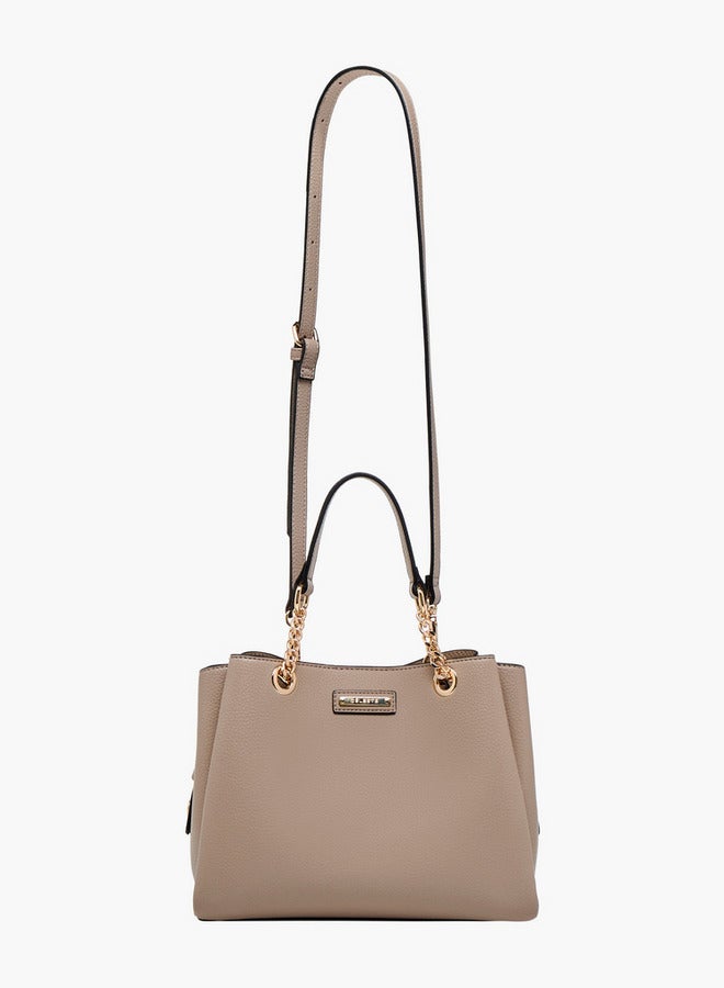 Celeste Solid Tote Bag with Double Handle and Detachable Strap  - Image 3