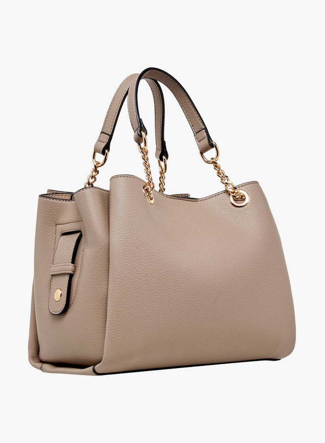 Celeste Solid Tote Bag with Double Handle and Detachable Strap  - Image 4