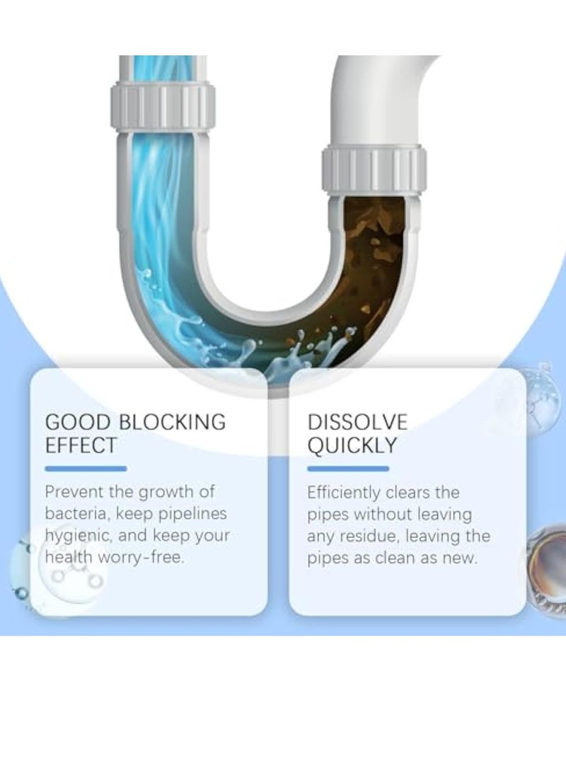 Sewer Deodoriser Pipe Unblocker, Drain Clog Remover and Cleaner, Toilet, Kitchen, Bathroom Drain Cleaning Agent, Quick Unclogging Sewer Cleaner, Convenient to Use, Quick to Unclog 150g - Image 2