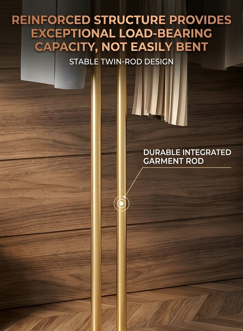 بيوينتي حامل ملابس جميل، منстой مستقل متين ومستقر، حامل مدخل مع قاعدة من الرخام الطبيعي، شجرة معدنية للملابس مع خطافات مناسبة لتعليق الملابس والأحذية والأحزمة في المنازل الحديثة - Image 4