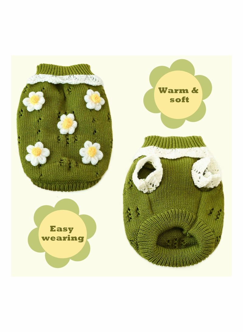 Excefore Dog Sweater Coat, Warm Turtleneck Knitted Dog Knitwear, Pet Clod Weather Outwear Sweatshirt for Small Medium Dogs 4-6 Pounds - Image 2