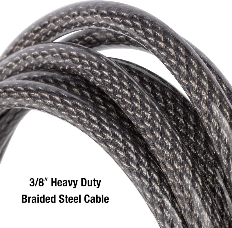 MasterLock Steel Bike Lock Cable, 30 ft. Long x 3/8 in. Diameter Vinyl Coated Cable with Looped Ends, 70DCC - Image 3