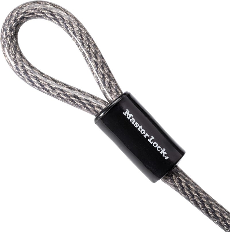 MasterLock Steel Bike Lock Cable, 30 ft. Long x 3/8 in. Diameter Vinyl Coated Cable with Looped Ends, 70DCC - Image 2