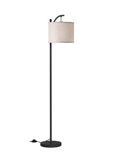 Glanfen Modern Retro Atmosphere Standing Floor Lamp LED Three-Color Adjustable Hanging Linen Lampshade  - Image 2