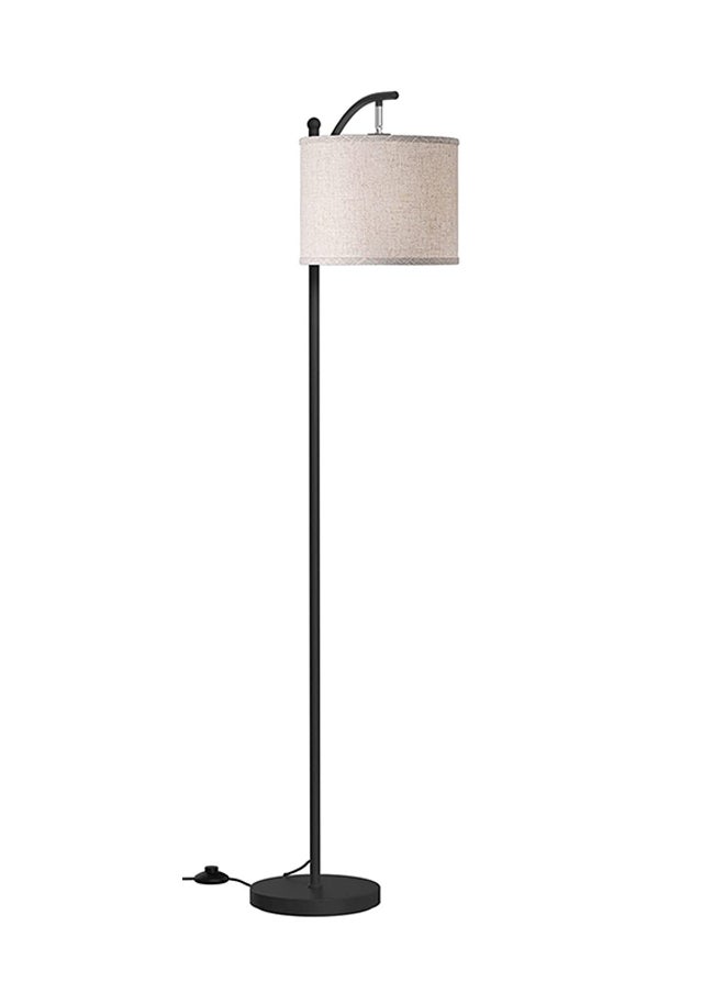 Glanfen - Modern Retro Atmosphere Standing Floor Lamp LED Three-Color Adjustable Hanging Linen Lampshade - Image 1