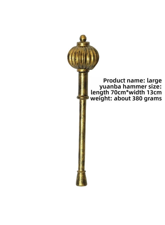 Loquat Toy Sword Weapon PU Upgrade Simulation Axe Overlord Hammer  Cos Film And Television Performance Props-Color:Large Yuanba Hammer (gold) - Image 1