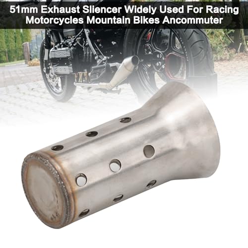 VG Motorcycle Universal DB killer 51mm 2", Removable Exhaust Baffle Slip-On Mufflers Reduces Exhaust Noise While Maintaining Engine Performance Fit Harley and Most Aftermarket Pipes (Style B) - Image 5