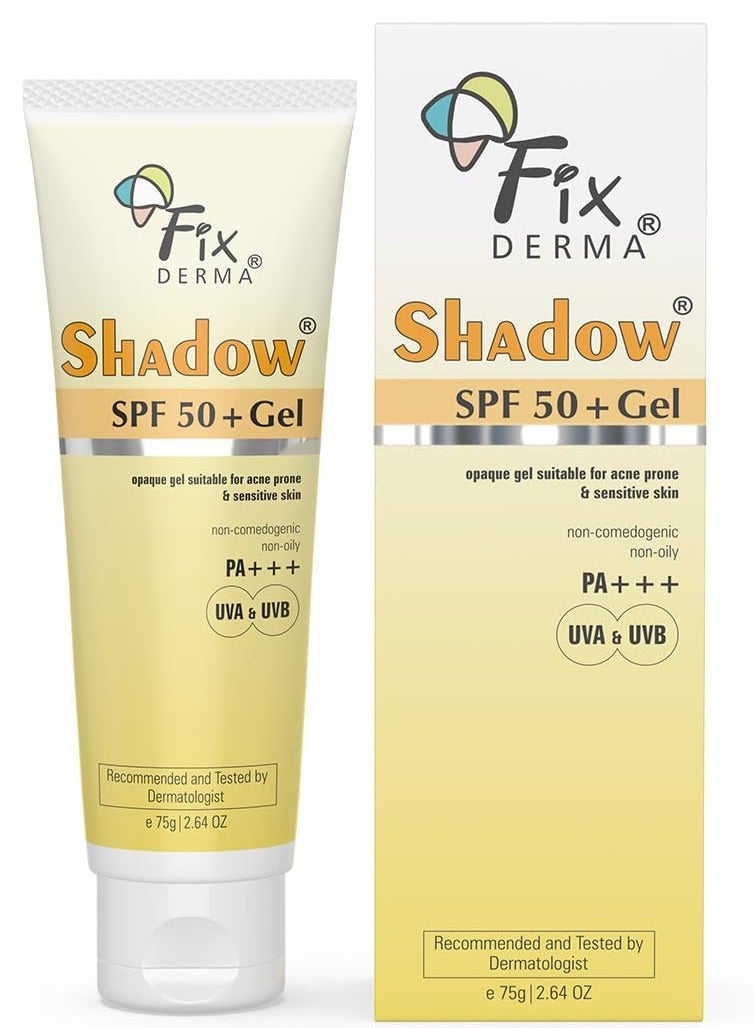 فيكسديرما واقي الشمس Shadow Sunscreen Gel Broad Spectrum لحماية UVA&UVB | واقي من الشمس للنساء والرجال - 75 جم - Image 1