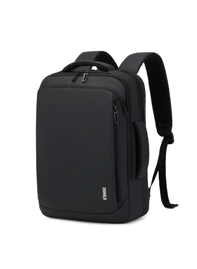 RAHALA Business Travel Laptop Anti-Theft Durable Computer Bag With USB Charging Port Waterproof College School Backpack For Men & Women Fits 15.6 Inch Notebook Black - Image 1