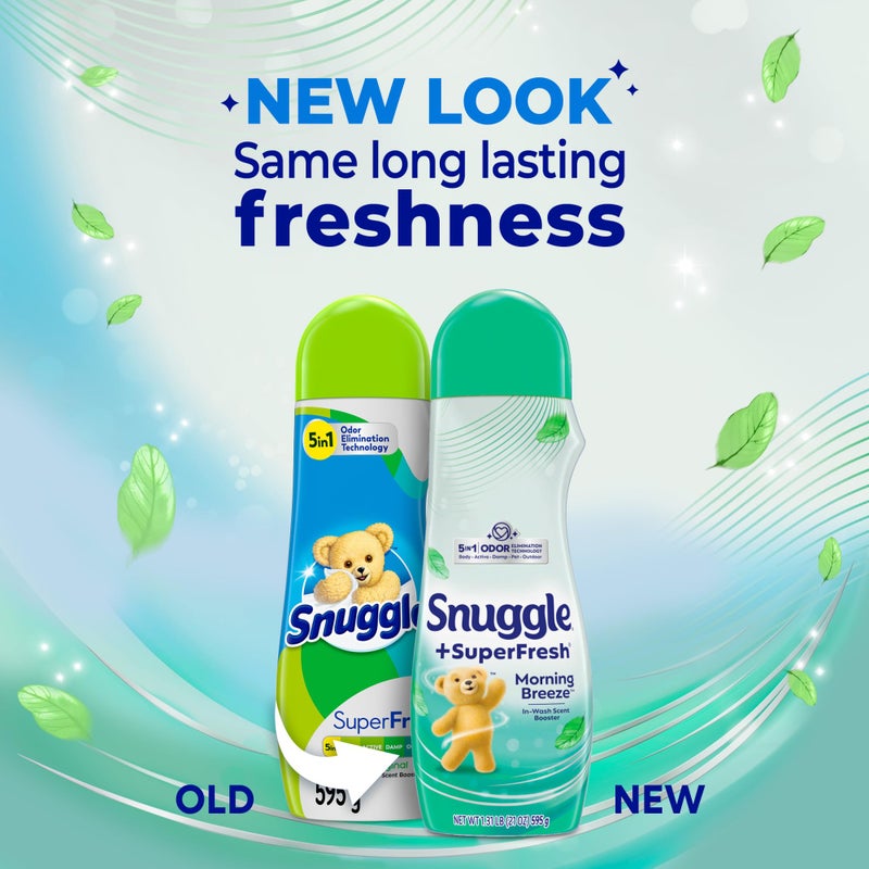 Snuggle SuperFresh In Wash Scent Booster, 21 Oz, Pack of 4, Morning Breeze, Laundry Beads for Long-Lasting Freshness, Fragrance Enhancer for Clothes, Bedding & Activewear, HE Safe - Image 2