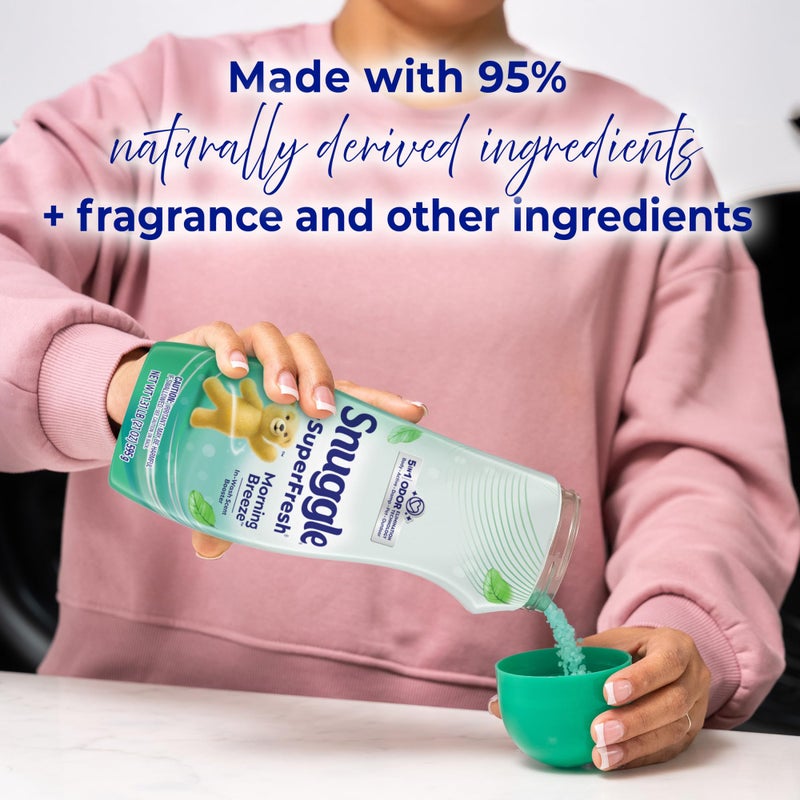Snuggle SuperFresh In Wash Scent Booster, 21 Oz, Pack of 4, Morning Breeze, Laundry Beads for Long-Lasting Freshness, Fragrance Enhancer for Clothes, Bedding & Activewear, HE Safe - Image 3