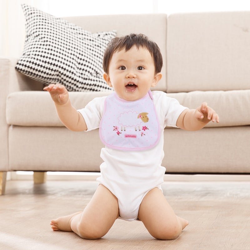 10 Pcs Newborn Saliva Bibs Cartoon Infant Burp Cloth Water-Absorbent Drool Towels - Image 3